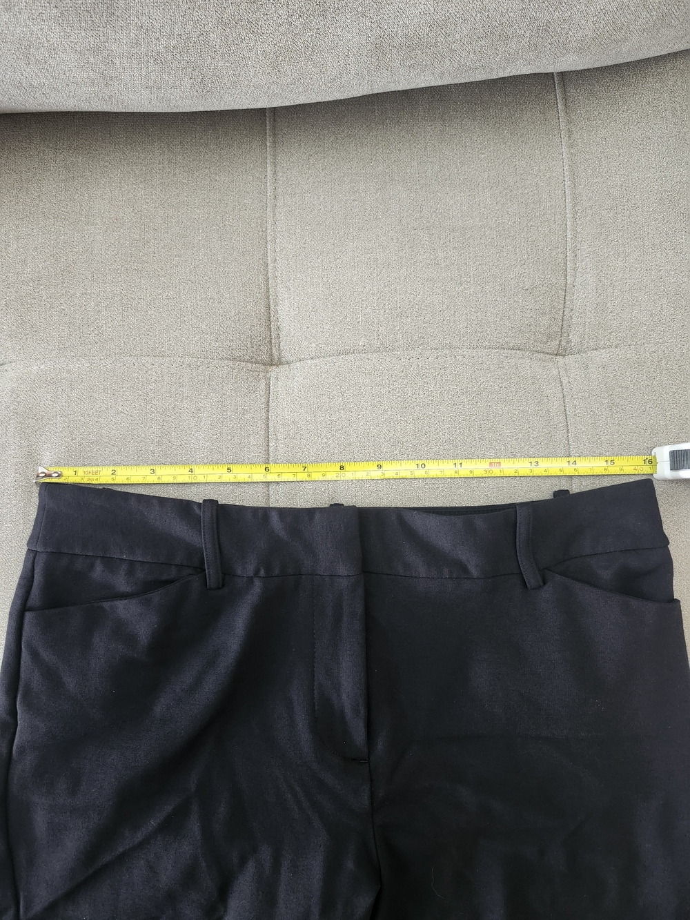 Liz Claiborne Tailored Emma Black Ponte Slim Ankle Trousers Pants 8 26" Slacks - Picture 7 of 8